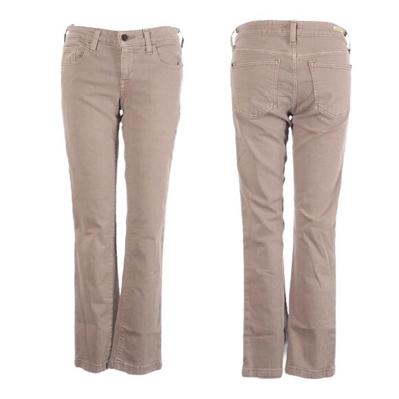 Pilcro Anthropologie Stet Neutral Brown Mid Rise Ankle Jeans Size 26 - Picture 1 of 13